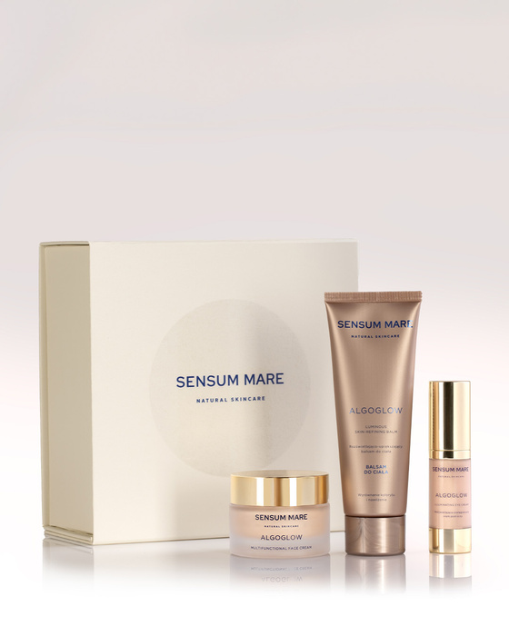 Zestaw ALGOGLOW – Krem do twarzy + Krem pod oczy + Balsam rozświetlająco-upiększający do ciała
