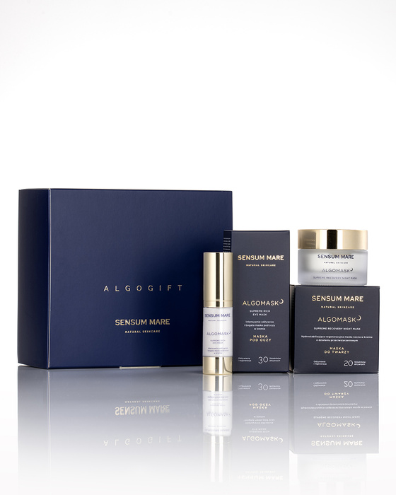 Zestaw prezentowy ALGOMASK - Maska do twarzy i maska pod oczy: Nawilżenie i regeneracja skóry