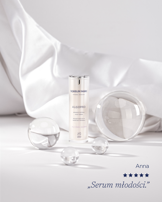 Skoncentrowane serum regenerująco-korygujące ze stabilnym kapsułkowanym retinalem 0,08%