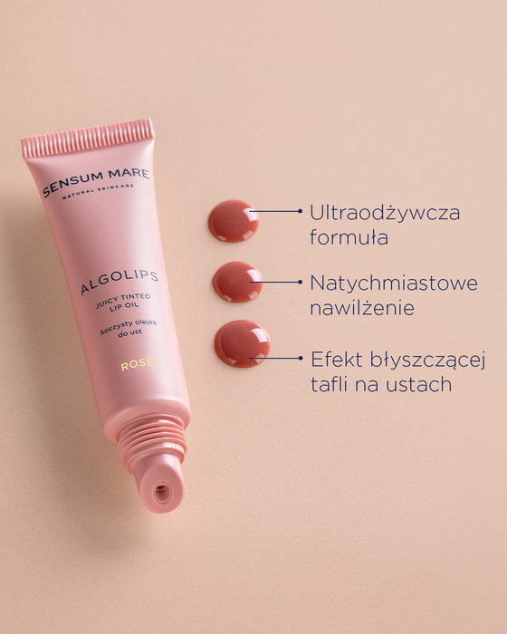 Pielęgnujący olejek do ust ROSE