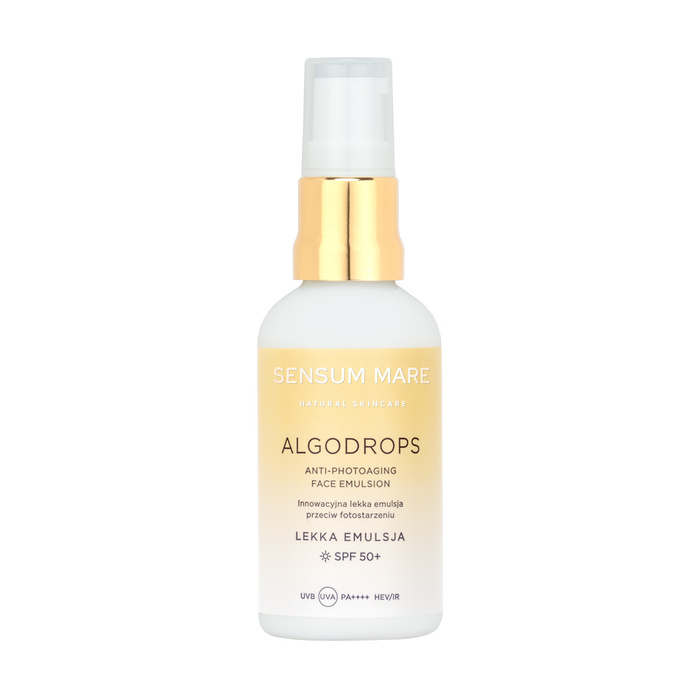 Innovative lightweight anti-photoaging emulsion SPF 50+ ALGODROPS