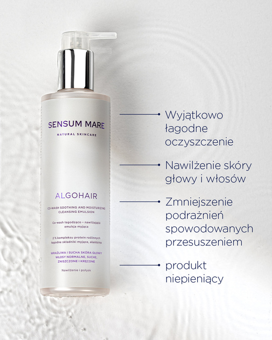 Co-wash łagodząco-nawilżająca emulsja myjąca dla wrażliwej i suchej skóry głowy