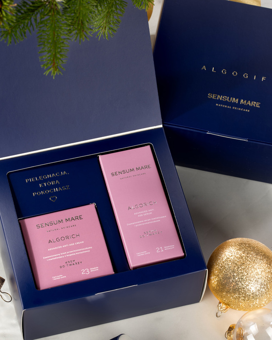 Zestaw prezentowy ALGORICH - Krem i serum do twarzy: Pielęgnacja skóry suchej