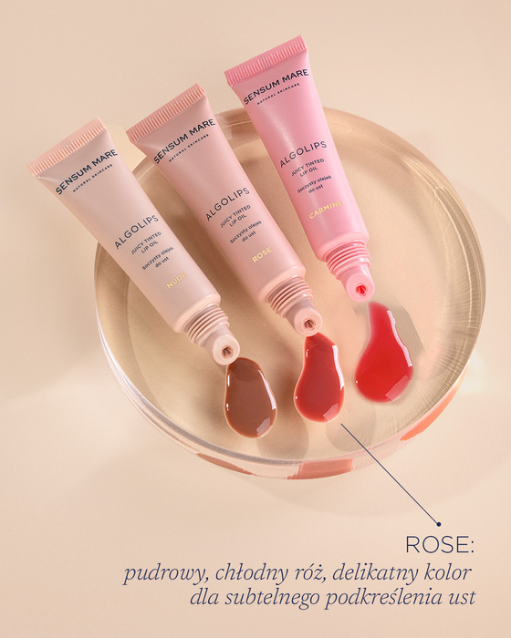 Pielęgnujący olejek do ust ROSE