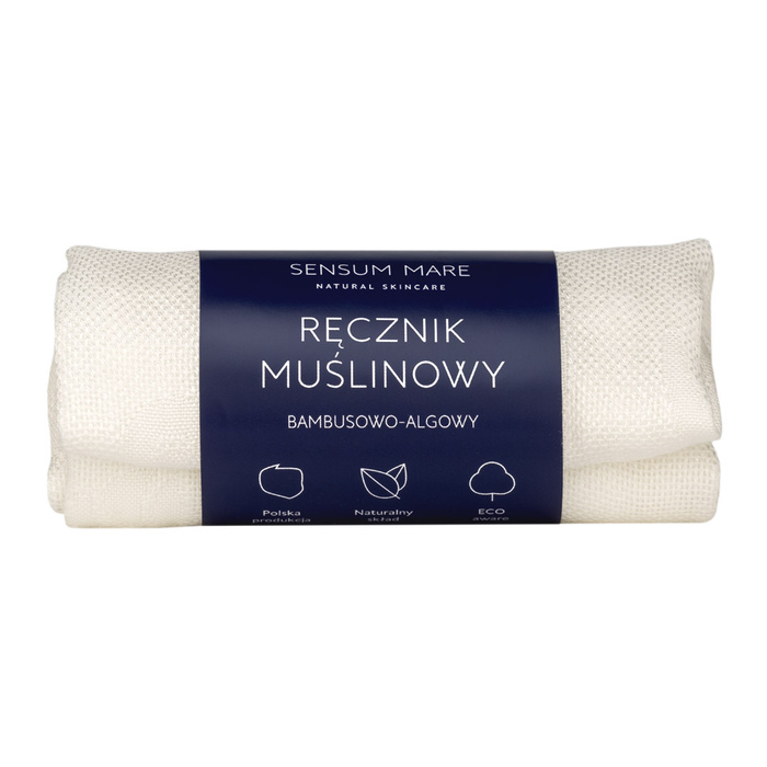 Muslin face towel made from bamboo and algae ALGOPURE