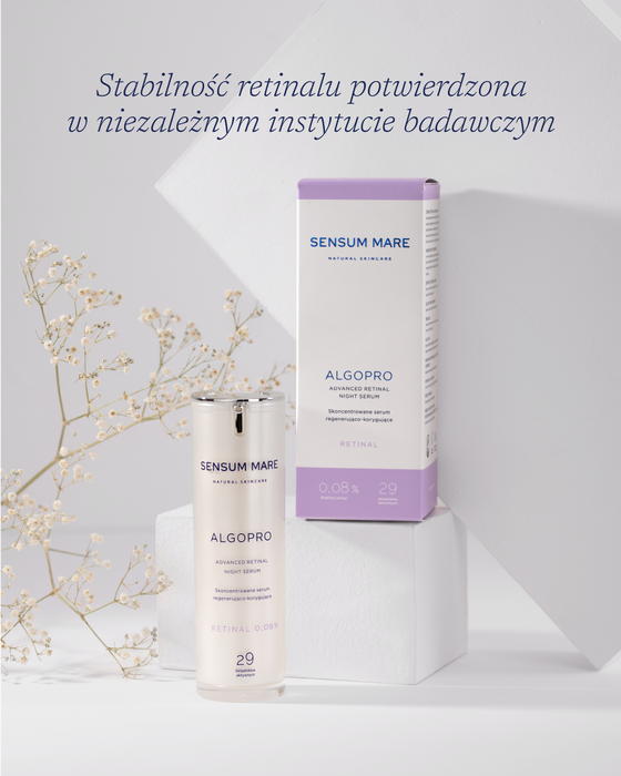 Skoncentrowane serum regenerująco-korygujące ze stabilnym kapsułkowanym retinalem 0,08%