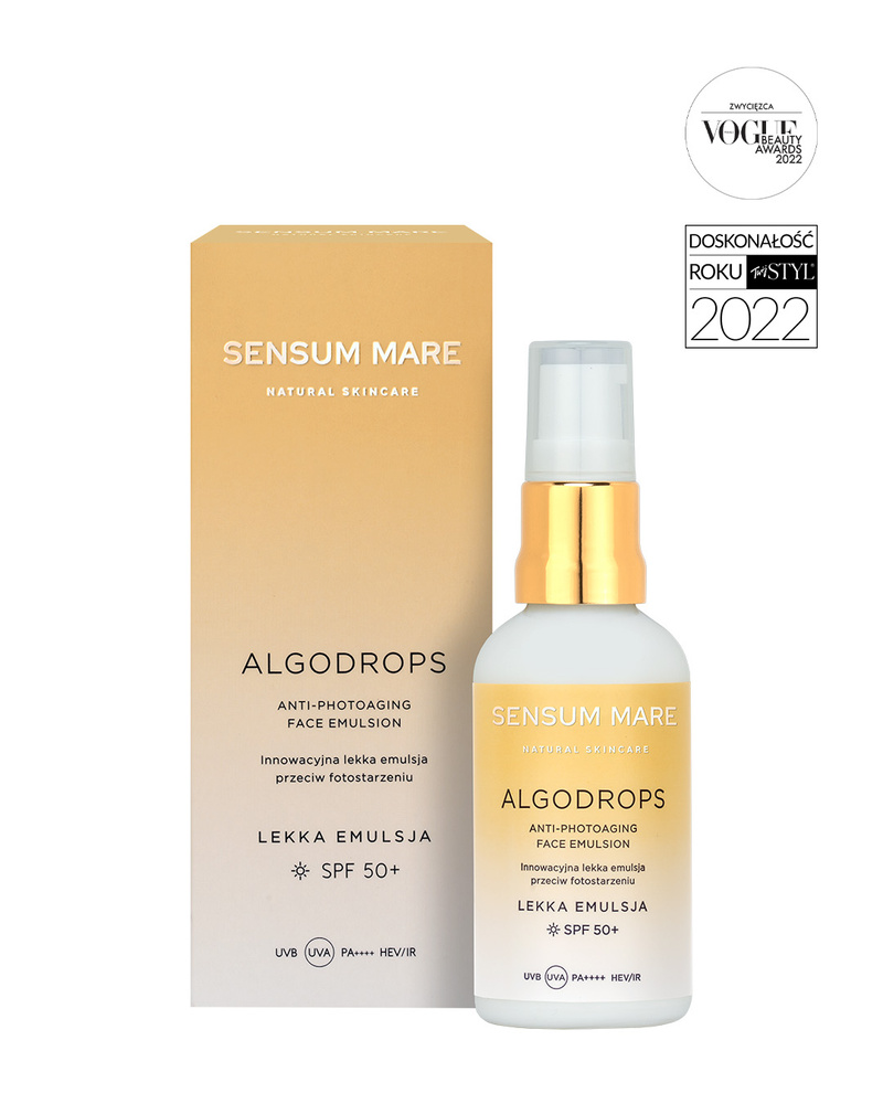 Innowacyjna lekka emulsja przeciw fotostarzeniu SPF 50+