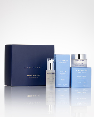 Zestaw prezentowy ALGOLIGHT - Krem i serum do twarzy: Pielęgnacja skóry tłustej