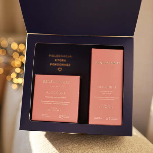 Zestaw prezentowy ALGORICH - Krem i serum do twarzy: Pielęgnacja skóry suchej