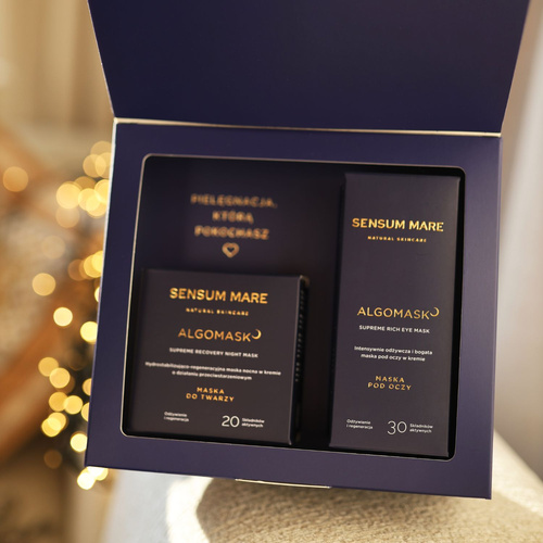 Zestaw prezentowy ALGOMASK - Maska do twarzy i maska pod oczy: Nawilżenie i regeneracja skóry 