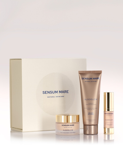 Zestaw ALGOGLOW – Krem do twarzy + Krem pod oczy + Balsam rozświetlająco-upiększający do ciała